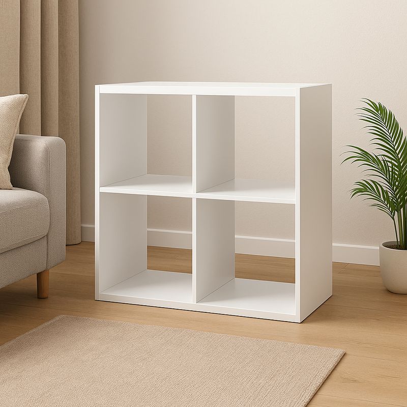 Casa si Gradina - Mobilier - Biblioteci si rafturi - Biblioteci - Biblioteca 5Five Mix n'Modul, 4 compartimente, PAL, 68x32x68 cm, alb - Infinity.ro