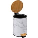 Casa si Gradina - Mobilier - Organizare si depozitare - Cosuri de gunoi - Cos de gunoi cu pedala 5Five Lea cu inchidere soft-close, PP si otel, 17x25 cm, alb - Infinity.ro
