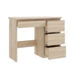 Casa si Gradina - Mobilier - Mese si birouri - Birouri - Birou calculator Beta 3 cu 4 sertare, 94x43x75 cm, finisaj sonoma - Infinity.ro