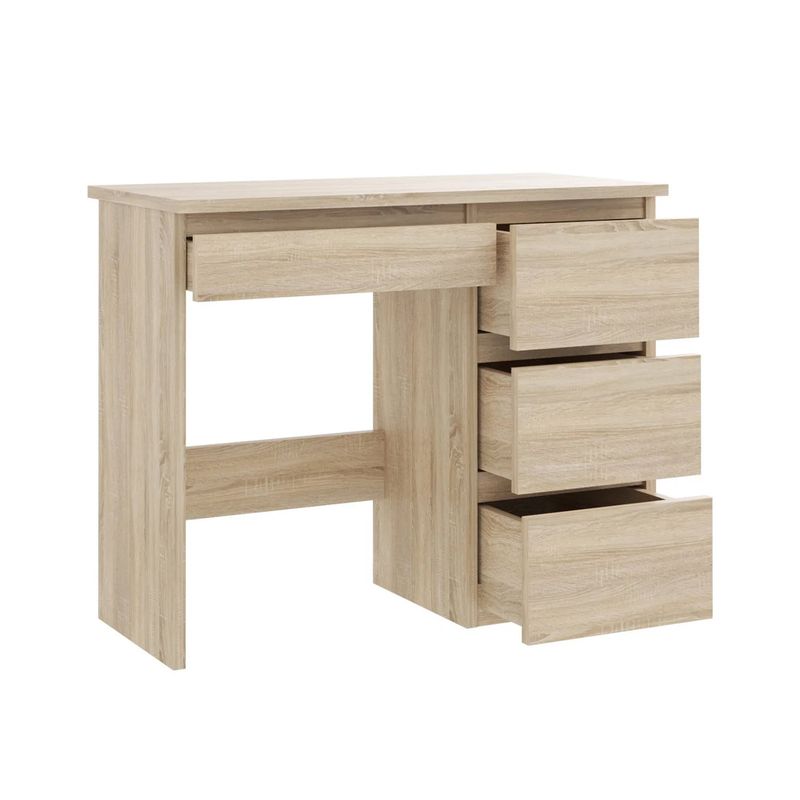 Casa si Gradina - Mobilier - Mese si birouri - Birouri - Birou calculator Beta 3 cu 4 sertare, 94x43x75 cm, finisaj sonoma - Infinity.ro