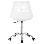 Casa si Gradina - Mobilier - Scaune si fotolii - Scaune - Scaun birou ergonomic, cu sezut din spuma, reglabil pe inaltime, maxim 120 kg, 90x49x48 cm, alb si gri - Infinity.ro