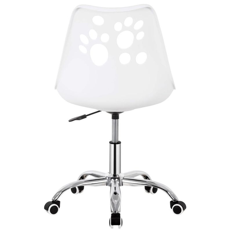 Casa si Gradina - Mobilier - Scaune si fotolii - Scaune - Scaun birou ergonomic, cu sezut din spuma, reglabil pe inaltime, maxim 120 kg, 90x49x48 cm, alb si gri - Infinity.ro