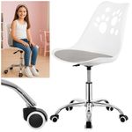 Casa si Gradina - Mobilier - Scaune si fotolii - Scaune - Scaun birou ergonomic, cu sezut din spuma, reglabil pe inaltime, maxim 120 kg, 90x49x48 cm, alb si gri - Infinity.ro