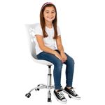 Casa si Gradina - Mobilier - Scaune si fotolii - Scaune - Scaun birou ergonomic, cu sezut din spuma, reglabil pe inaltime, maxim 120 kg, 90x49x48 cm, alb si gri - Infinity.ro