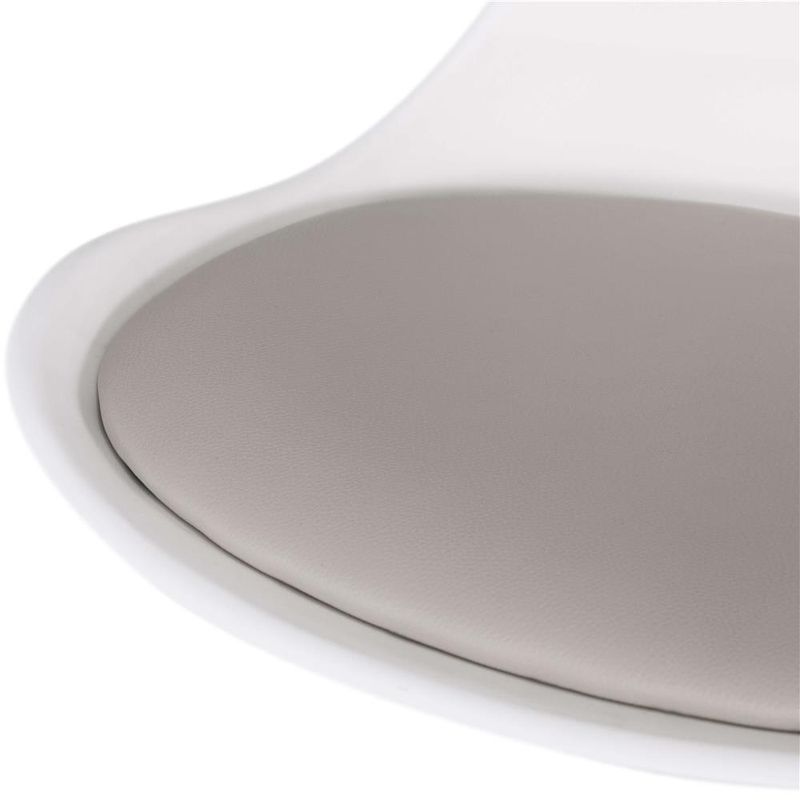 Casa si Gradina - Mobilier - Scaune si fotolii - Scaune - Scaun birou ergonomic, cu sezut din spuma, reglabil pe inaltime, maxim 120 kg, 90x49x48 cm, alb si gri - Infinity.ro