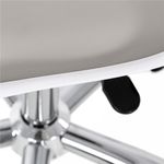 Casa si Gradina - Mobilier - Scaune si fotolii - Scaune - Scaun birou ergonomic, cu sezut din spuma, reglabil pe inaltime, maxim 120 kg, 90x49x48 cm, alb si gri - Infinity.ro