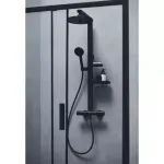 Casa si Gradina - Sanitare - Cazi si cabine de dus - Coloane si seturi de dus - Coloana de dus cu baterie termostatata negru mat Ideal Standard Alu+ - Infinity.ro