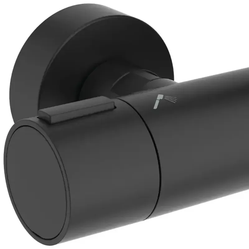 Casa si Gradina - Sanitare - Cazi si cabine de dus - Coloane si seturi de dus - Coloana de dus cu baterie termostatata negru mat Ideal Standard Alu+ - Infinity.ro