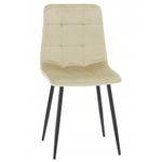 Casa si Gradina - Mobilier - Scaune si fotolii - Scaune - Scaun living tapitat cu catifea, spatar matlasat, 44x54x89 cm, bej - Infinity.ro