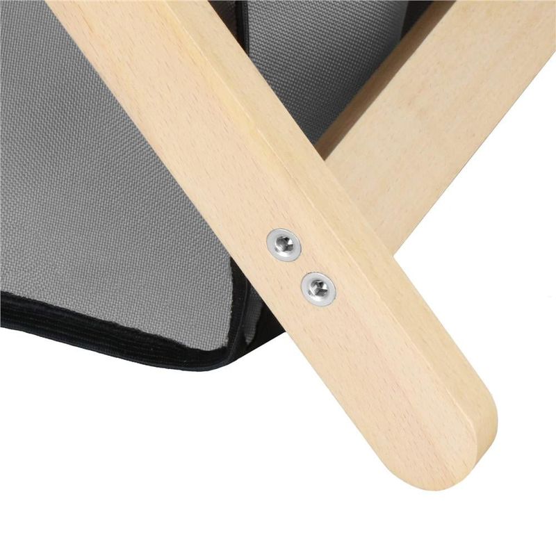 Market - Spalare si intretinere rufe - Uscatoare de rufe si accesorii - Cos de rufe cu 3 compartimente, cadru din lemn, 67x43x55 cm, 105 litri - Infinity.ro