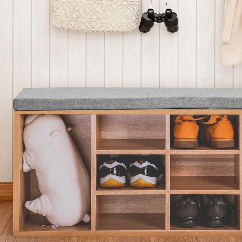 Casa si Gradina - Mobilier - Dulapuri si sifoniere - Dulapuri pantofi - Banca depozitare pantofi 5Five, pentru 8 perechi, sezut tapitat, rafturi detasabile, 105x34x49 cm, bej - Infinity.ro
