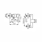 Casa si Gradina - Sanitare - Lavoar baie si accesorii - Baterii sanitare - Baterie dus Ferro Fiesta auriu lucios monocomanda - Infinity.ro