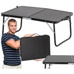 Casa si Gradina - Gradina si terasa - Mobilier exterior - Seturi mobila gradina - Masa pliabila metalica pentru gradina, plaja sau picnic, blat MDF, 60x42x27cm - Infinity.ro