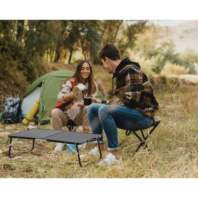 Casa si Gradina - Gradina si terasa - Mobilier exterior - Seturi mobila gradina - Masa pliabila metalica pentru gradina, plaja sau picnic, blat MDF, 60x42x27cm - Infinity.ro