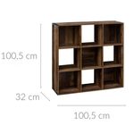 Casa si Gradina - Mobilier - Biblioteci si rafturi - Biblioteci - Biblioteca Mix n Modul Ceda cu 9 compartimente, PAL, 101x32x101 cm, maro - Infinity.ro