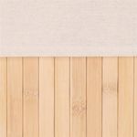 Market - Spalare si intretinere rufe - Uscatoare de rufe si accesorii - Cos de rufe din bambus, pliabil, cu captuseala detasabila lavabila, 3 compartimente, 150L, 63x42x62cm, maro - Infinity.ro