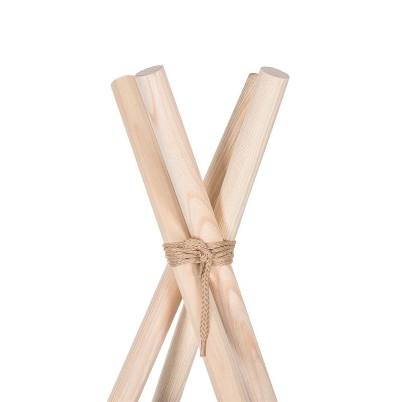 Petshop - Accesorii petshop - Jucarii animale - Jucarii educative - Cort copii Sersimo stil indian Teepee Tent cu fereastra, covoras gros si 2 perne, alb negru - Infinity.ro