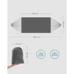 Casa si Gradina - Gradina si terasa - Balansoare si hamace - Balansoare - Hamac dublu, accesorii de prindere cu chingi si carabiniere, 210x150 cm, 300 kg, gri - Infinity.ro