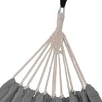 Casa si Gradina - Gradina si terasa - Balansoare si hamace - Balansoare - Hamac dublu, accesorii de prindere cu chingi si carabiniere, 210x150 cm, 300 kg, gri - Infinity.ro