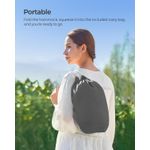 Casa si Gradina - Gradina si terasa - Balansoare si hamace - Balansoare - Hamac dublu, accesorii de prindere cu chingi si carabiniere, 210x150 cm, 300 kg, gri - Infinity.ro