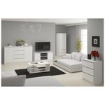 Casa si Gradina - Mobilier - Comode si corpuri - Comode - Comoda K160, cu 4 sertare si 2 dulapuri, PAL laminat 16 mm, 160x40x99 cm, alb - Infinity.ro