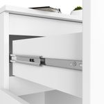 Casa si Gradina - Mobilier - Mese si birouri - Birouri - Birou computer PIKSE cu sertar, dulap si polita glisanta pentru tastatura, dreapta, 90x50x77 cm, alb - Infinity.ro