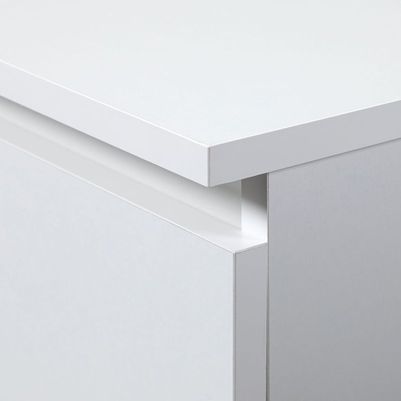 Casa si Gradina - Mobilier - Mese si birouri - Birouri - Birou computer PIKSE cu sertar, dulap si polita glisanta pentru tastatura, dreapta, 90x50x77 cm, alb - Infinity.ro