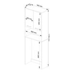 Casa si Gradina - Mobilier - Mobilier baie - Corpuri baie - Dulap baie inalt pentru spatiu deasupra masinii de spalat, cu usi si polite, 64x30x180 cm, stejar sonoma si alb - Infinity.ro