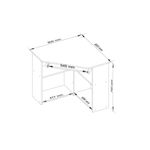 Casa si Gradina - Mobilier - Mese si birouri - Birouri - Birou de colt TED, cu rafturi si polita glisanta pentru tastatura, 80x80x74 cm, stejar sonoma - Infinity.ro