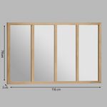 Casa si Gradina - Mobilier - Comode si corpuri - Masute de toaleta - Oglinda Atmosphera Nae cu rama din lemn paulownia, 116x76 cm, montaj vertical/orizontal, natur - Infinity.ro