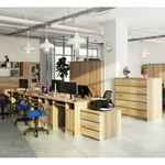 Casa si Gradina - Mobilier - Mese si birouri - Birouri - Birou ANA pentru calculator, cu 3 sertare si 1 usa, 124x52x74 cm, stejar sonoma - Infinity.ro