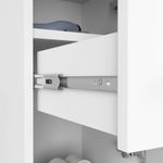 Casa si Gradina - Mobilier - Mobilier baie - Corpuri baie - Dulap baie tip coloana cu 2 usi si sertar, PAL laminat, 30x30x85 cm, alb mat - Infinity.ro