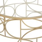 Casa si Gradina - Mobilier - Mese si birouri - Masute de cafea - Masa cafea Atmosphera Artifice rotunda, sticla si metal, 71x41 cm, auriu - Infinity.ro