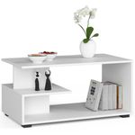 Casa si Gradina - Mobilier - Mese si birouri - Masute de cafea - Masuta de cafea, PAL laminat, 90x51x45 cm, alb - Infinity.ro