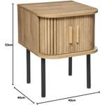 Casa si Gradina - Mobilier - Comode si corpuri - Noptiere - Noptiera Atmosphera Colva cu 2 usi, MDF si picioare metalice, 40x40x53 cm, bej - Infinity.ro