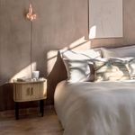 Casa si Gradina - Mobilier - Comode si corpuri - Noptiere - Noptiera Atmosphera Colva cu 2 usi, MDF si picioare metalice, 40x40x53 cm, bej - Infinity.ro