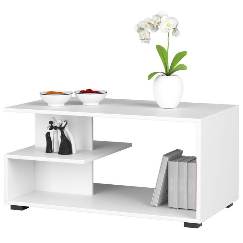 Casa si Gradina - Mobilier - Mese si birouri - Masute de cafea - Masuta de cafea, PAL laminat, 90x51x45 cm, alb - Infinity.ro