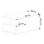 Casa si Gradina - Mobilier - Mese si birouri - Masute de cafea - Masuta de cafea, PAL laminat, 90x51x45 cm, alb - Infinity.ro
