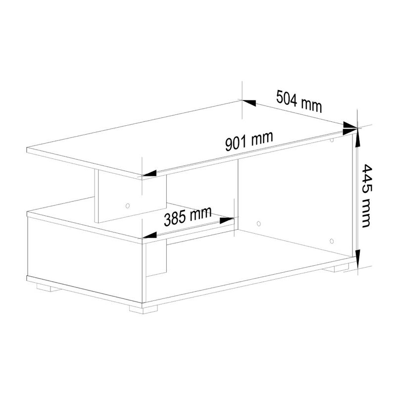 Casa si Gradina - Mobilier - Mese si birouri - Masute de cafea - Masuta de cafea, PAL laminat, 90x51x45 cm, alb - Infinity.ro
