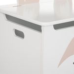 Casa si Gradina - Mobilier - Mobilier copii - Mobilier camera copiilor - Lada depozitare Atmosphera for kids Renard, 53x33x55 cm, MDF cu picioare lemn, alb - Infinity.ro