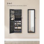 Casa si Gradina - Mobilier - Mobilier baie - Comode baie - Dulap de bijuterii cu oglinda, din MDF, montare pe perete, 37x10x120 cm, negru - Infinity.ro