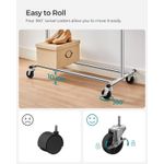 Casa si Gradina - Mobilier - Organizare si depozitare - Cuiere - Suport pentru haine cu sina superioara extensibila, pe roti, reglabil pe latime, 45x(92-132)x160cm, inox argintiu - Infinity.ro