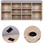 Casa si Gradina - Mobilier - Dulapuri si sifoniere - Dulapuri pantofi - Banca pentru hol cu suport pentru pantofi, 10 compartimente, cu perna, 104x48x30cm, stejar - Infinity.ro