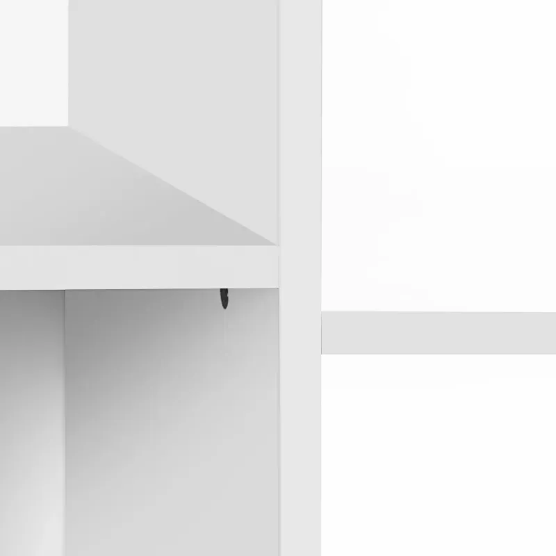 Casa si Gradina - Mobilier - Mobilier copii - Mobilier camera copiilor - Organizator de jucarii si carti pentru copii, multifunctional cu 2 cutii de depozitare, 93x30x100cm, alb - Infinity.ro