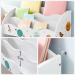 Casa si Gradina - Mobilier - Mobilier copii - Mobilier camera copiilor - Organizator de jucarii si carti pentru copii, multifunctional cu 2 cutii de depozitare, 93x30x100cm, alb - Infinity.ro