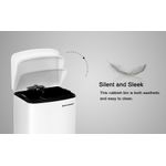 Casa si Gradina - Mobilier - Organizare si depozitare - Cosuri de gunoi - Cos de gunoi din otel cu pedala, 30litri, cu galeata interioara si capac, soft close, 34x61x32cm, alb - Infinity.ro