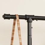 Casa si Gradina - Mobilier - Organizare si depozitare - Cuiere - Suport pentru haine, cu raft si 2 sine de agatat, cadru metalic, cu roti, 130x49x198cm, industrial, negru - Infinity.ro