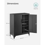 Casa si Gradina - Mobilier - Mese si birouri - Birouri - Dulap birou metalic cu 2 usi si sistem de inchidere, multifunctional cu rafturi reglabile, 40x80x90 cm, negru - Infinity.ro