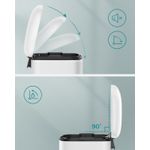 Casa si Gradina - Mobilier - Organizare si depozitare - Cosuri de gunoi - Cos de gunoi din otel cu pedala, 30litri, cu galeata interioara si capac, soft close, 34x61x32cm, alb - Infinity.ro