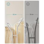 Casa si Gradina - Mobilier - Organizare si depozitare - Cuiere - Suport pentru haine pe roti, cu polita, sina dubla, cadru metalic, sarcina 100kg, 53x104x155cm, alb - Infinity.ro